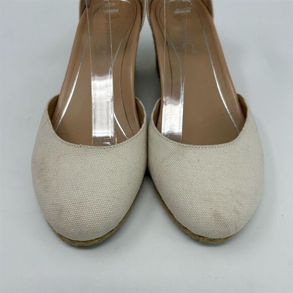 Vionic Women's White Ankle Strap Espadrille Wedge Sandals Size 9 Summer Boho - Picture 6 of 14